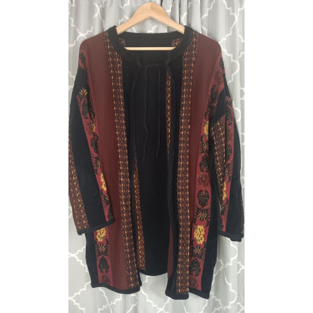Mondi XL Multicolor Wool Germany Vintage Classic Colorful Midi Comfort Cardigan
